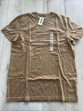 Duluth Trading Longtail Short Sleeve Tee Slim Fit with Pocket Tan NWT IN PACKAGE